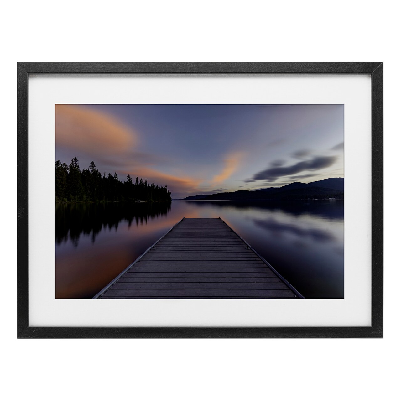 Stupell Industries Priest Lake Stacked Pink Framed Print Under Glass, design by Jeff Poe Photography